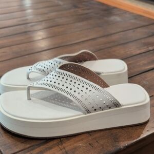 Alaia Vienne Platform Sandals Laser Cut 35